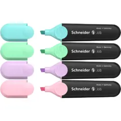 Текстмаркер Job Pastel 4 цвята Schneider бр 1