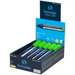 Маркер за бяла дъска объл Maxx 290 3 мм св. зелен Schneider бр 1