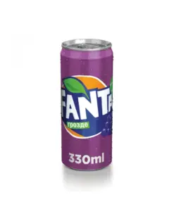 Alternative view от Напитка Fanta грозде 0.33 л, кенче, Coca Cola
