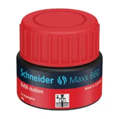 Мастило за текстмаркери Maxx 660 червено 30 мл Schneider бр 1