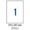 Етикети лепящи 1 бр. 210.0x297.0 мм 100 л. A4 Spree бр 1