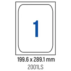 Етикети лепящи обли 1 бр. 199.6x289.1 мм 100 л. A4 Spree бр 1