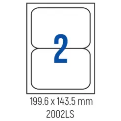 Етикети лепящи обли 2 бр. 199.6x143.5 мм 100 л. A4 Spree бр 1