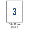 Етикети лепящи 3 бр. 210.0x99.0 мм 100 л. A4 Spree бр 1