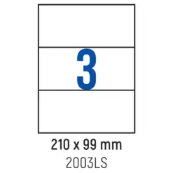 Етикети лепящи 3 бр. 210.0x99.0 мм 100 л. A4 Spree бр 1