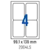 Етикети лепящи обли 4 бр. 99.1x139.0 мм 100 л. A4 Spree бр 1