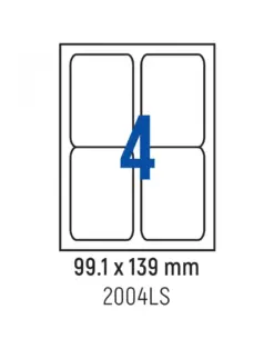 Alternative view от Етикети лепящи обли, 4 бр., 99.1x139.0 мм, 100 л., A4, Spree, каш 10
