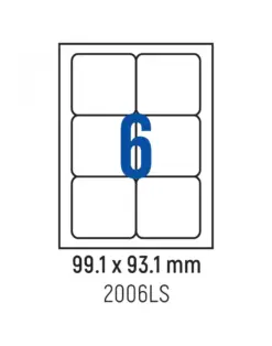 Alternative view от Етикети лепящи обли, 6 бр., 99.1x93.1 мм, 100 л., A4, Spree, каш 10