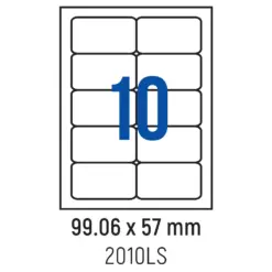 Етикети лепящи обли 10 бр. 99.06x57.0 мм 100 л. A4 Spree бр 1