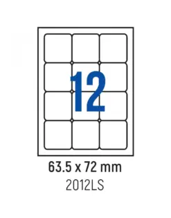 Alternative view от Етикети лепящи обли, 12 бр., 63.5x72.0 мм, 100 л., A4, Spree, каш 10