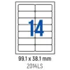 Етикети лепящи обли 14 бр. 99.1x38.1 мм 100 л. A4 Spree бр 1