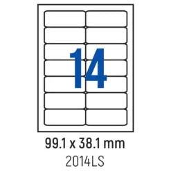 Етикети лепящи обли 14 бр. 99.1x38.1 мм 100 л. A4 Spree бр 1