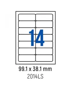 Alternative view от Етикети лепящи обли, 14 бр., 99.1x38.1 мм, 100 л., A4, Spree, каш 10