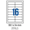 Етикети лепящи обли 16 бр. 99.1x34.0 мм 100 л. A4 Spree бр 1