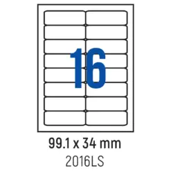 Етикети лепящи обли 16 бр. 99.1x34.0 мм 100 л. A4 Spree бр 1