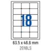 Етикети лепящи обли 18 бр. 63.5x46.6 мм 100 л. A4 Spree бр 1
