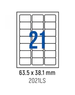 Alternative view от Етикети лепящи обли, 21 бр., 63.5x38.1 мм, 100 л., A4, Spree, каш 10