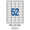 Етикети лепящи 52 бр. 50.0x22.0 мм 100 л. A4 кант 4 Spree бр 1