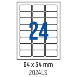 Етикети лепящи обли 24 бр. 64.0x34.0 мм 100 л. A4 Spree бр 1