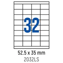 Етикети лепящи 32 бр. 52.5x35.0 мм 100 л. A4 кант 2 Spree бр 1