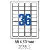 Етикети лепящи обли 36 бр. 45.0x30.0 мм 100 л. A4 Spree бр 1