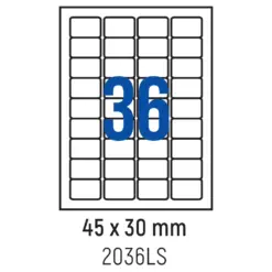 Етикети лепящи обли 36 бр. 45.0x30.0 мм 100 л. A4 Spree бр 1