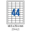 Етикети лепящи 44 бр. 48.5x25.4 мм 100 л. A4 кант 4 Spree бр 1