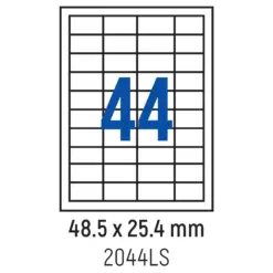 Етикети лепящи 44 бр. 48.5x25.4 мм 100 л. A4 кант 4 Spree бр 1