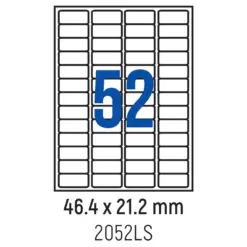 Етикети лепящи обли 52 бр. 46.4x21.2 мм 100 л. A4 Spree бр 1