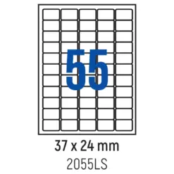 Етикети лепящи обли 55 бр. 37.0x24.0 мм 100 л. A4 Spree бр 1