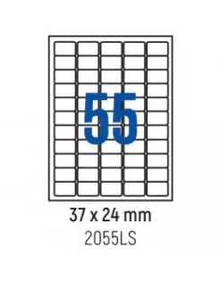 Alternative view of Етикети лепящи обли, 55 бр., 37.0x24.0 мм, 100 л., A4, Spree, каш 10