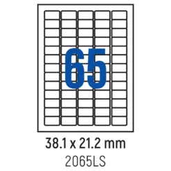 Етикети лепящи обли 65 бр. 38.1x21.2 мм 100 л. A4 Spree бр 1