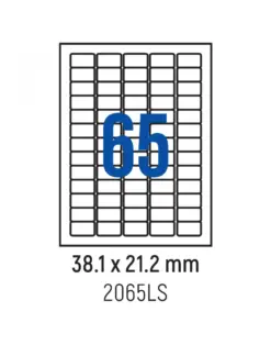 Alternative view of Етикети лепящи обли, 65 бр., 38.1x21.2 мм, 100 л., A4, Spree, каш 10