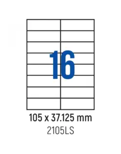 Alternative view of Етикети лепящи 16 бр., 105.0x37.125 мм, 100 л., A4, Spree, каш 10