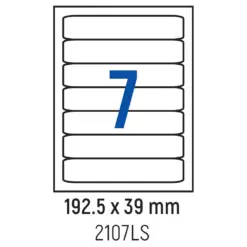 Етикети лепящи 7 бр. класьор 192.5x39.0 мм 100 л. A4 Spree бр 1