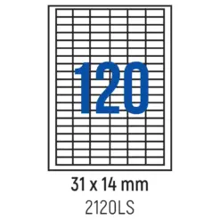 Етикети лепящи 120 бр. 31.0x14.0 мм 100 л. A4 кант 4 Spree бр 1