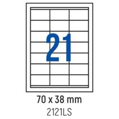 Етикети лепящи 21 бр. 70.0x38 мм 100 л. A4 кант 2 Spree бр 1