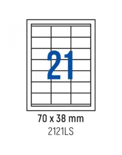 Alternative view of Етикети лепящи 21 бр., 70.0x38 мм, 100 л., A4, кант 2, Spree, каш 10