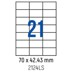 Етикети лепящи 21 бр. 70.0x42.43 мм 100 л. A4 Spree бр 1