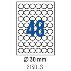 Етикети лепящи кръгли 48 бр. Ø 30 мм 100 л. A4 Spree бр 1