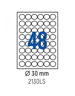 Alternative view of Етикети лепящи кръгли, 48 бр., Ø 30 мм, 100 л., A4, Spree, каш 10