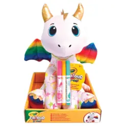 Плюшена играчка за оцветяване с 3 маркера дракон Crayola бр 1