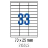 Етикети лепящи 33 бр. 70.0x25.0 мм 100 л. A4 кант 2 Spree бр 1