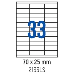 Етикети лепящи 33 бр. 70.0x25.0 мм 100 л. A4 кант 2 Spree бр 1
