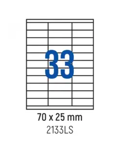 Alternative view of Етикети лепящи 33 бр., 70.0x25.0 мм, 100 л., A4, кант 2, Spree, каш 10
