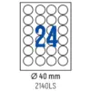 Етикети лепящи кръгли 24 бр. Ø 40 мм 100 л. A4 Spree бр 1