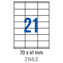 Етикети лепящи 21 бр. 70.0x41.0 мм 100 л. A4 кант 2 Spree бр 1