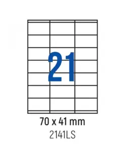 Alternative view of Етикети лепящи 21 бр., 70.0x41.0 мм, 100 л., A4, кант 2, Spree, каш 10