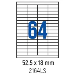 Етикети лепящи 64 бр. 52.5x18.0 мм 100 л. A4 кант 2 Spree бр 1