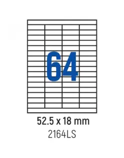 Alternative view of Етикети лепящи 64 бр., 52.5x18.0 мм, 100 л., A4, кант 2, Spree, каш 10